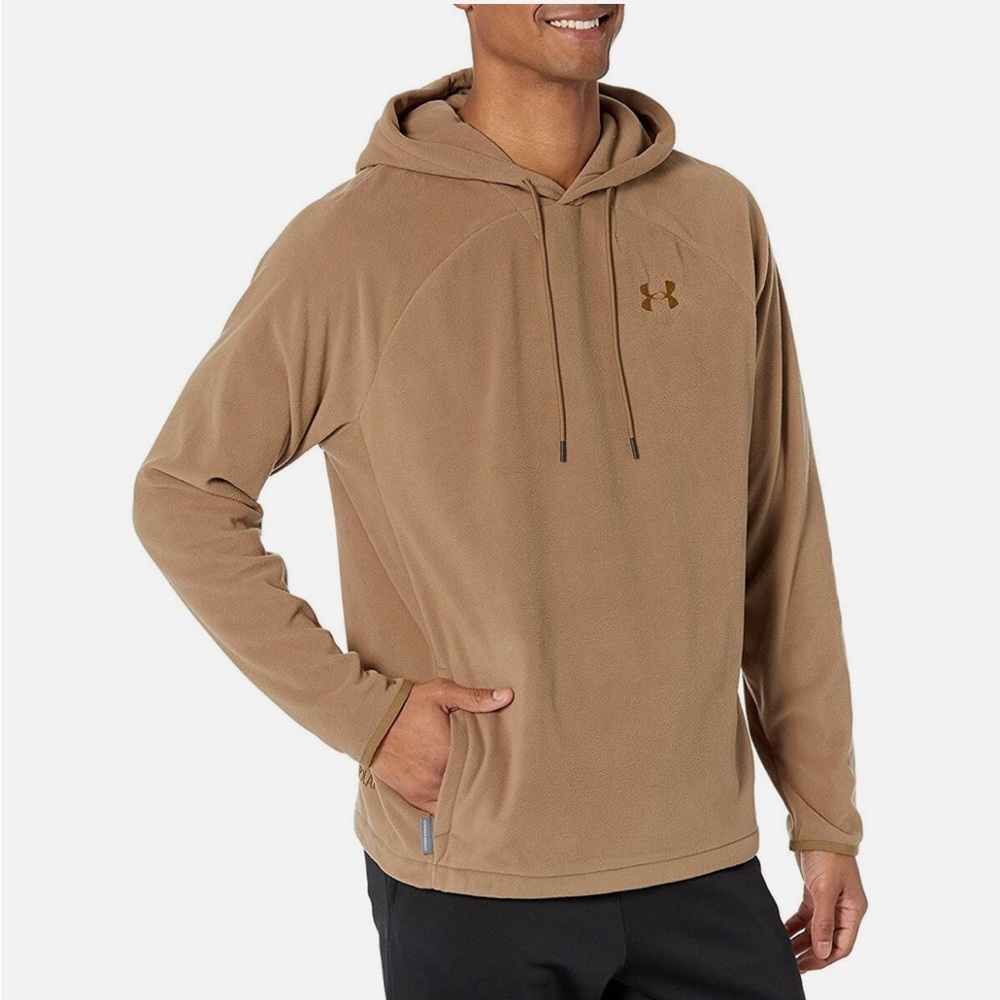 Under Armour UA Mens Polartech Fleece Forge Hoodie Kangzip COYOTE BROWN